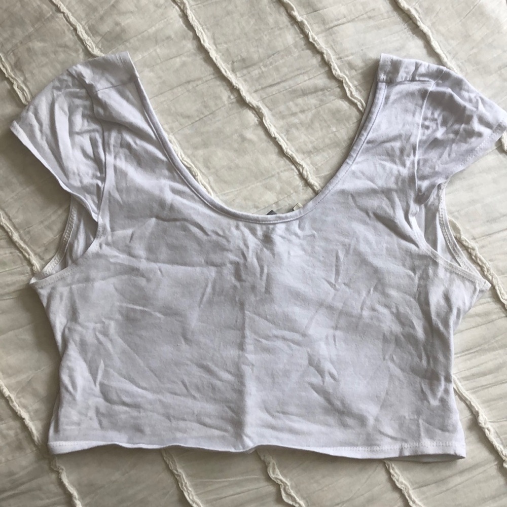 White crop top